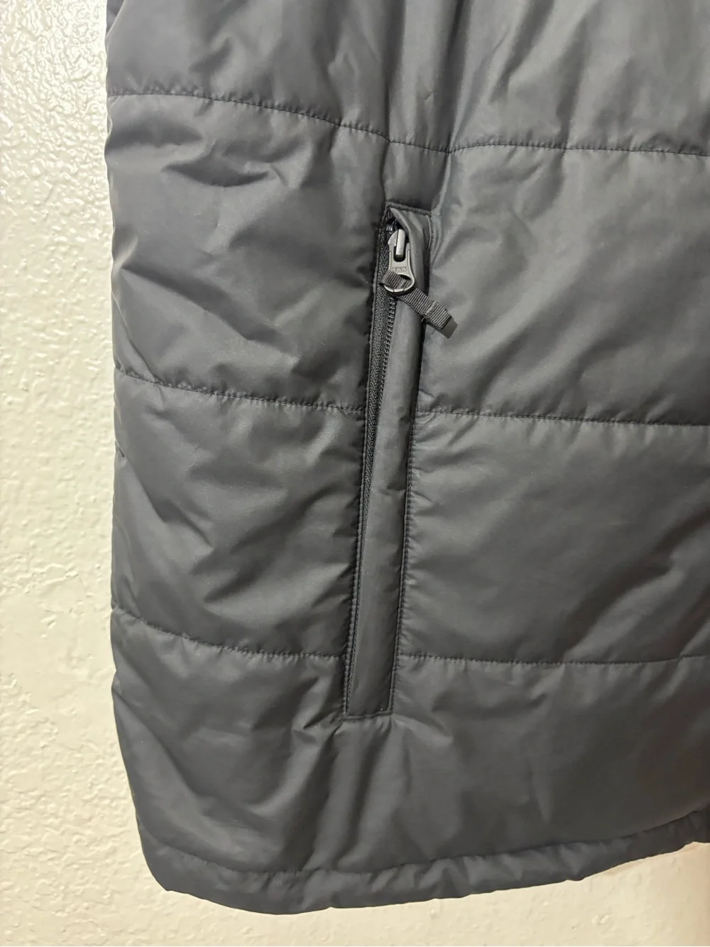 The North Face Black Quilted Puffer Vest with Safelite Logo